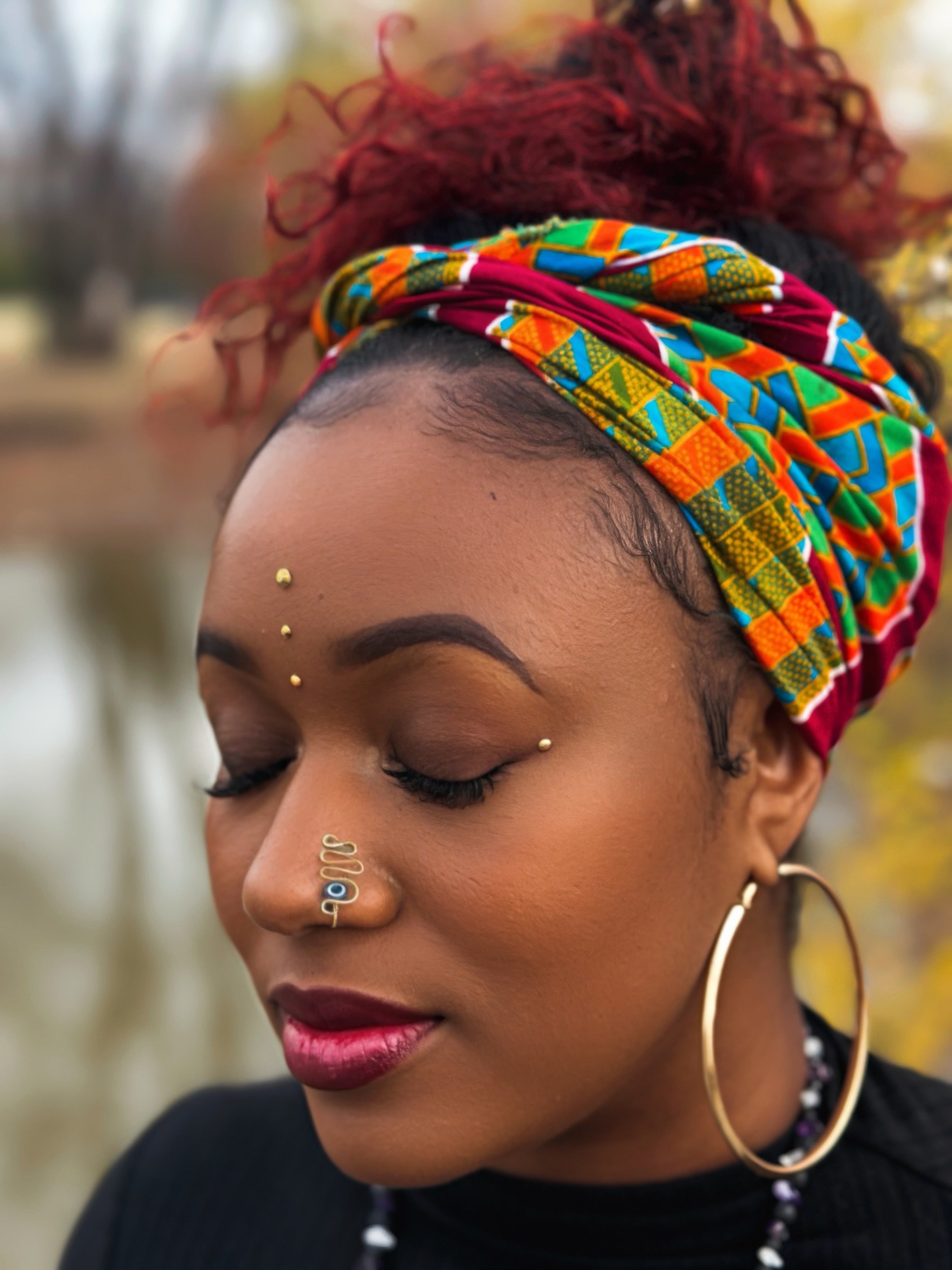 18K Gold Plated Evil Eye Nose Clip