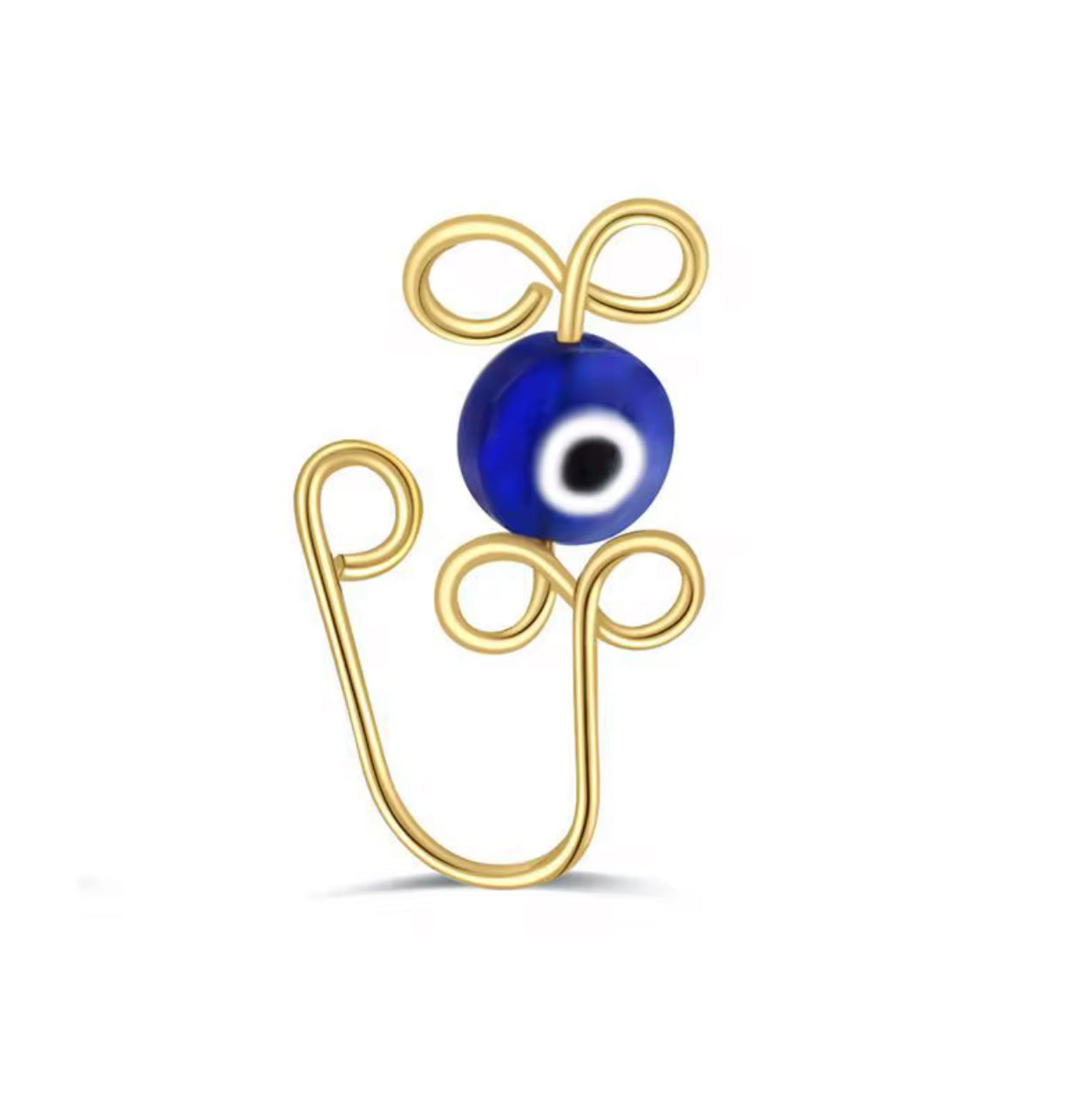 18K Gold Plated Evil Eye Nose Clip